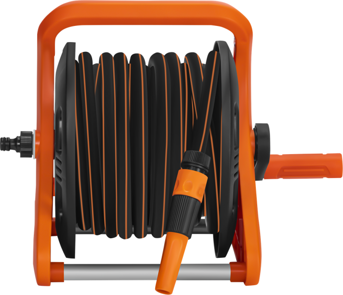 Suport pentru furtun de gradina 20m + 2m cu manivela si tuburi aluminiu (KD2156) [5]