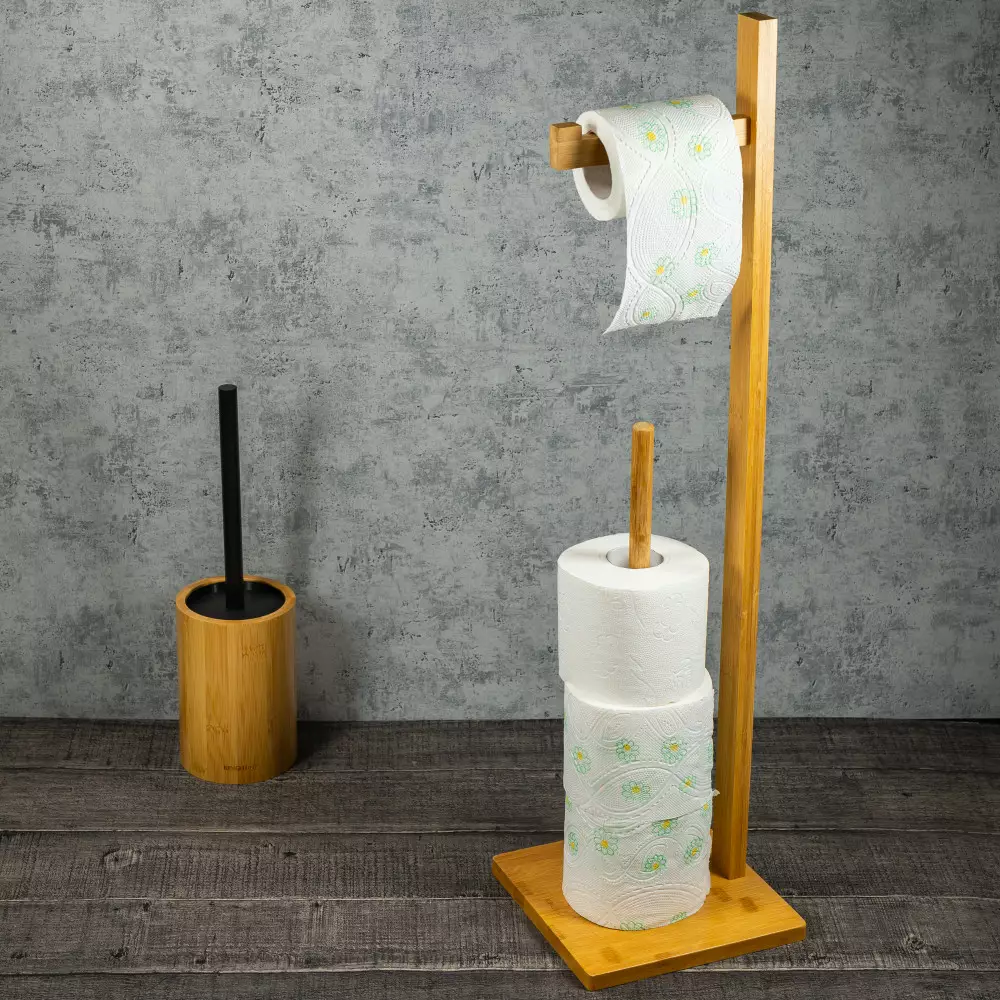 Suport pentru hartie igienica bambus (KH-1692) [3]