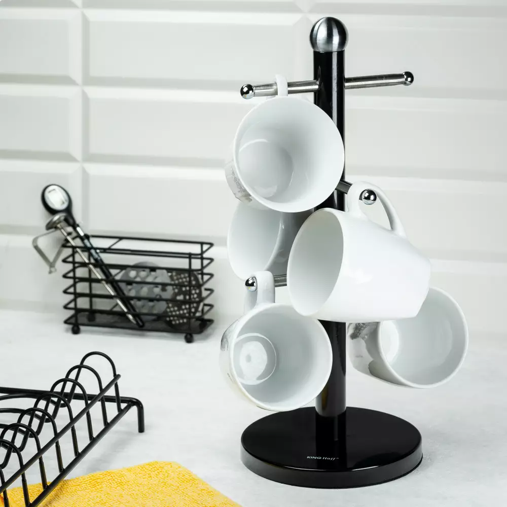 Suport pentru pahare, otel negru, diametru 15x36cm (KH-1220) [2]