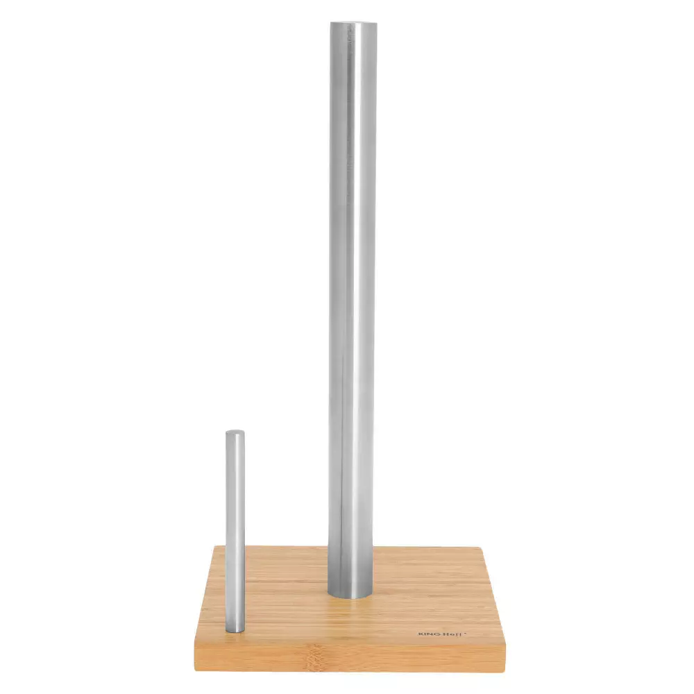 Suport pentru prosoape de hartie otel-bambus 16x33cm (KH-3921) [2]