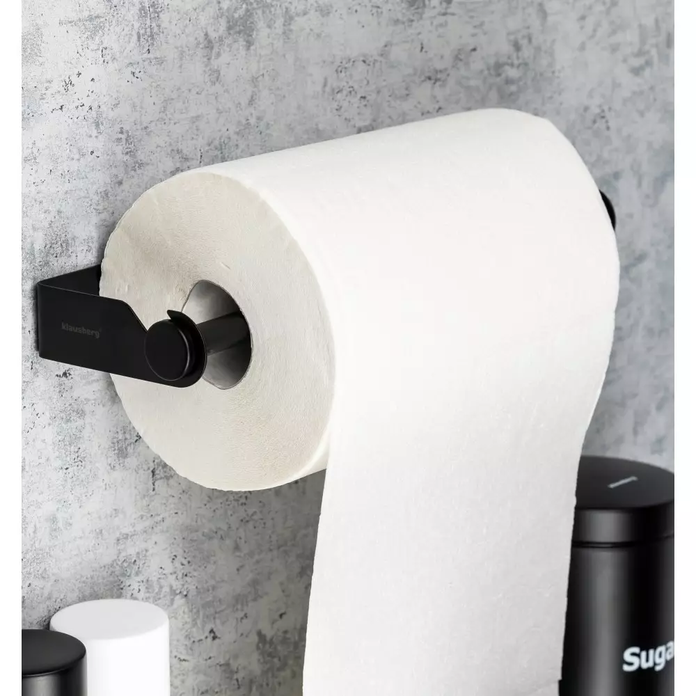 Suport pentru prosoape hartie de bucatarie otel negru (KB-7585) [3]