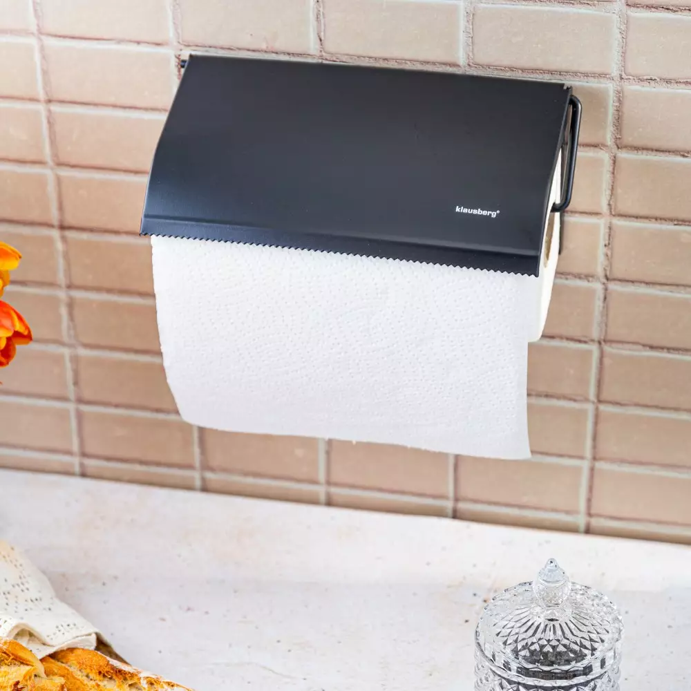 Suport pentru role de hartie de bucatarie negru (KB-7714) [7]