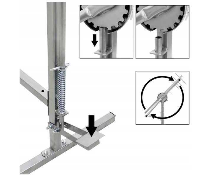 Suport pentru vopsire auto cu 3 brate, rotatie 360° (KD3582) [5]