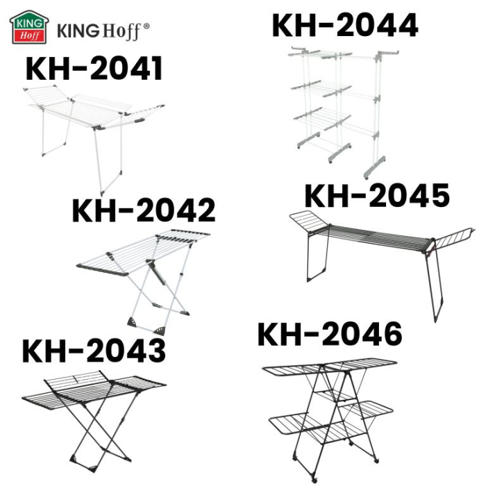 Suport pliabil pentru uscare rufe, 3 niveluri, extensibil, cu 6 roti (KH-2044) [16]