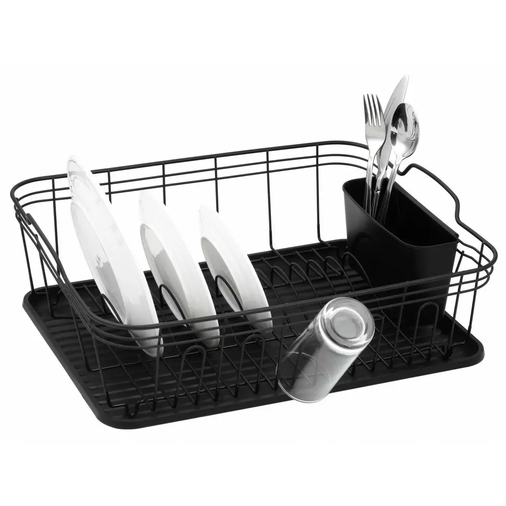 Suport pentru uscare vase bucatarie, cadru metalic, tava scurgere inclusa (KH-1354) [4]