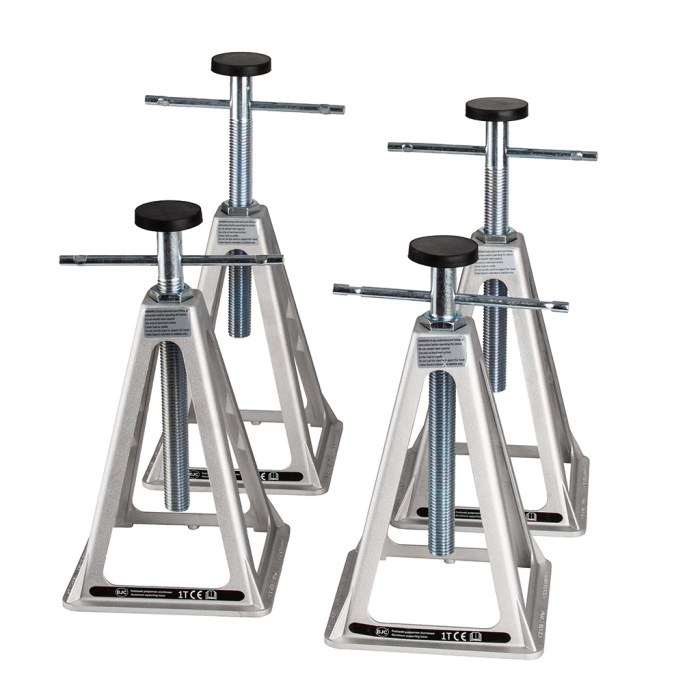 Suporturi aluminiu pentru rulota si autorulota 1000 kg set 4 bucati reglabil 27,5-43 cm (B80115) [2]