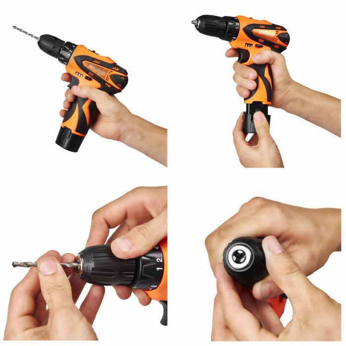Surubelnita cu acumulator 1.5Ah cu 2 viteze si LED pentru insurubare si gaurire (KD3085) [22]