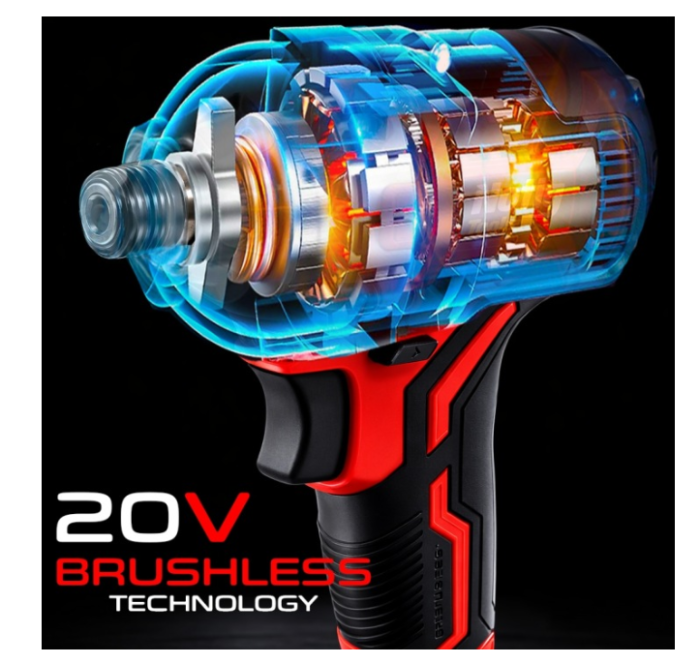 Surubelnita cu impact cu acumulator 20V 2x3.0Ah fara perii cu cuplu 350Nm si prindere 1/4" (N4344) [3]