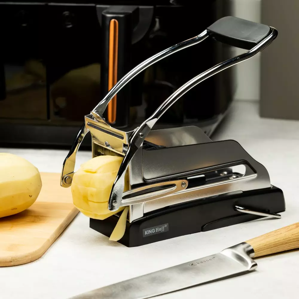 Taietor de legume manual din otel inoxidabil cu 2 lame (KH-1207) [5]