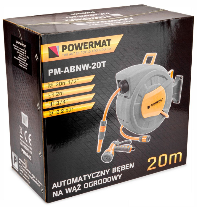 Tambur automat cu furtun gradina 20m si suport perete PM1125 (PM-ABNW-20M) [18]