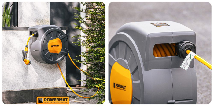 Tambur automat cu furtun gradina 20m si suport perete PM1125 (PM-ABNW-20M) [22]