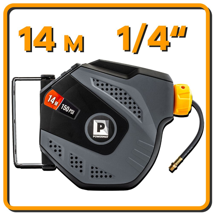 Tambur automat cu furtun pneumatic 14m presiune 150 PSI PM1406 (PM-ABNW-14M) [13]