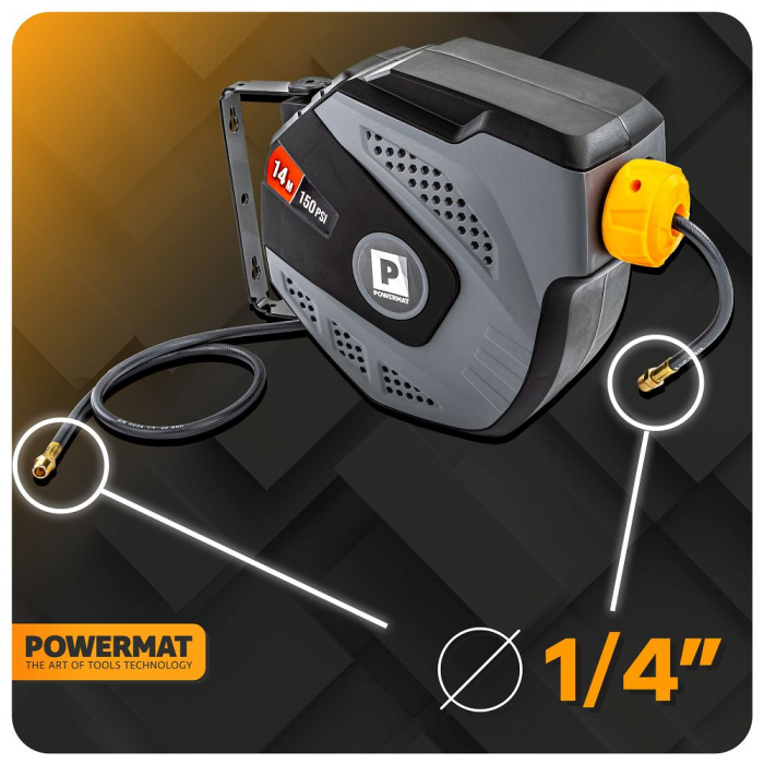 Tambur automat cu furtun pneumatic 14m presiune 150 PSI PM1406 (PM-ABNW-14M) [15]