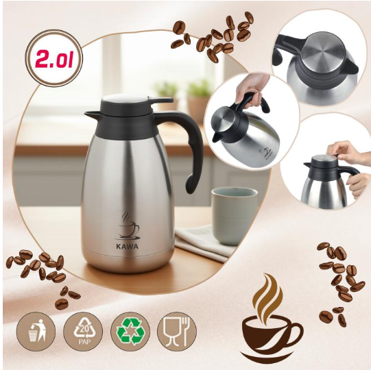 Termos cafea inox 2L cu pereti dubli si sistem de turnare (KH-2094) [5]