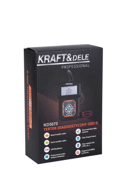 Tester diagnostic OBD II LCD, 115x70x20mm, 8V-25V (KD5670) [14]
