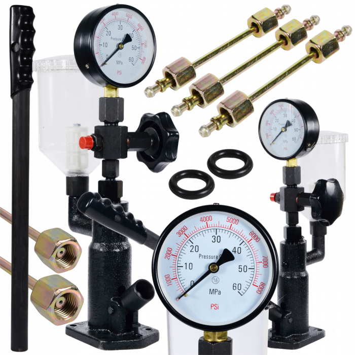 Tester presiune injector diesel 600bar cu parghie adaptoare (27509) [1]