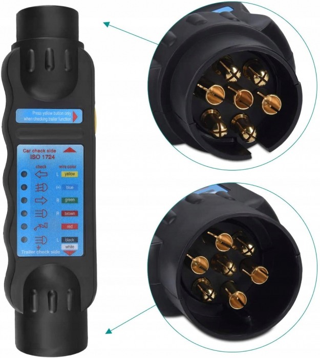 Tester verificare lumini priza remorcă 7 13 pini (KD10542) [4]