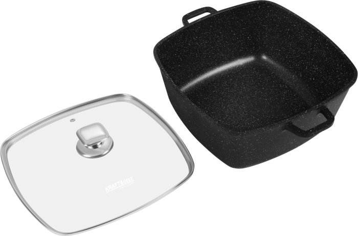Tigaie adanca 7L antiaderenta, 28 x 28 x 12 cm, cu capac, pentru inductie/gaz/electric (KD4352) [8]