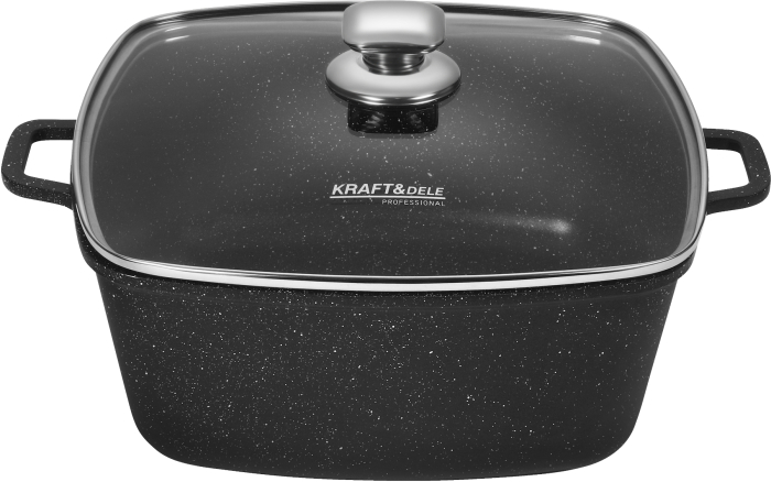 Tigaie adanca 7L antiaderenta, 28 x 28 x 12 cm, cu capac, pentru inductie/gaz/electric (KD4352) [3]
