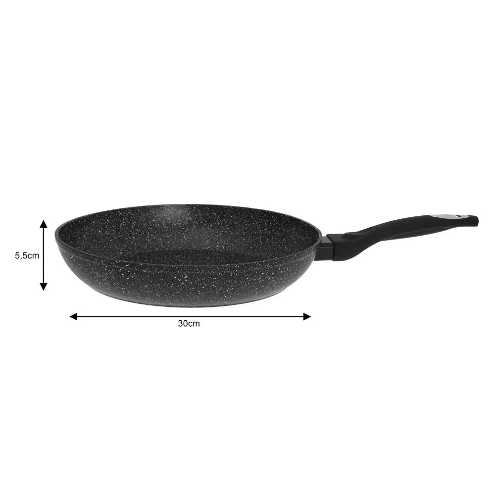 Tigaie din aluminiu cu invelis din marmura gri, diametru 30 cm (KB-7036) [2]