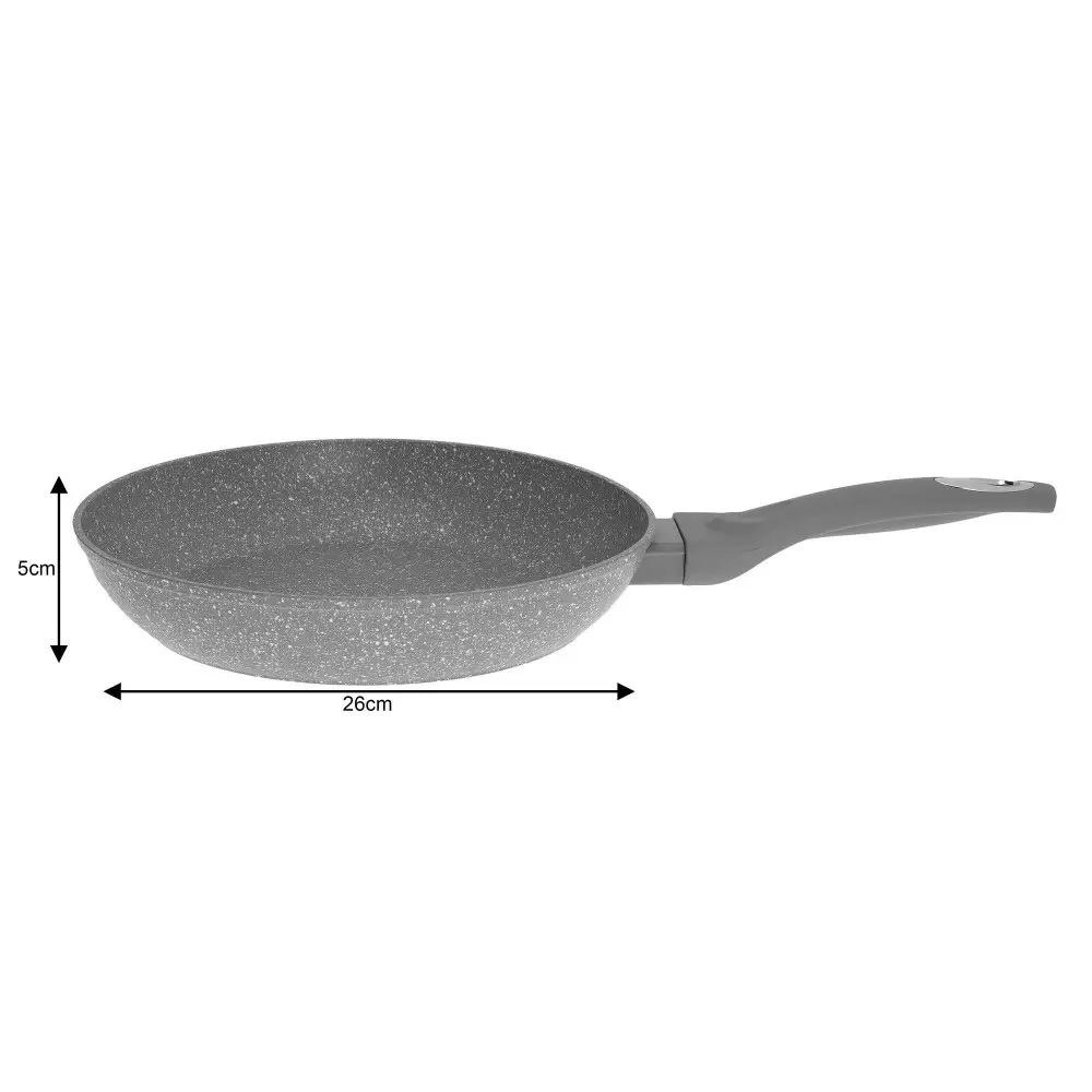 Tigaie din aluminiu cu invelis marmura gri 26 cm (KB-7310) [2]