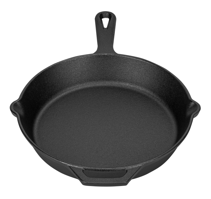 Tigaie din fonta 26 cm pentru prajit carne si legume, compatibila cu inductie, gaz si cuptor (KD4414) [5]