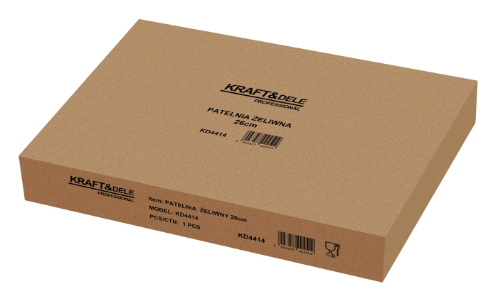 Tigaie din fonta 26 cm pentru prajit carne si legume, compatibila cu inductie, gaz si cuptor (KD4414) [11]