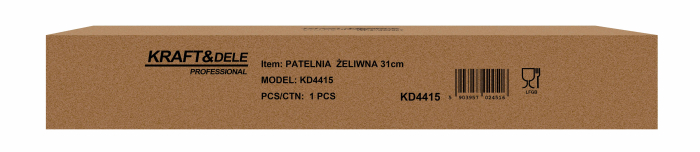 Tigaie din fonta 31 cm pentru prajit carne si legume, tigaie grea compatibila cu inductie, gaz si cuptor (KD4415) [11]
