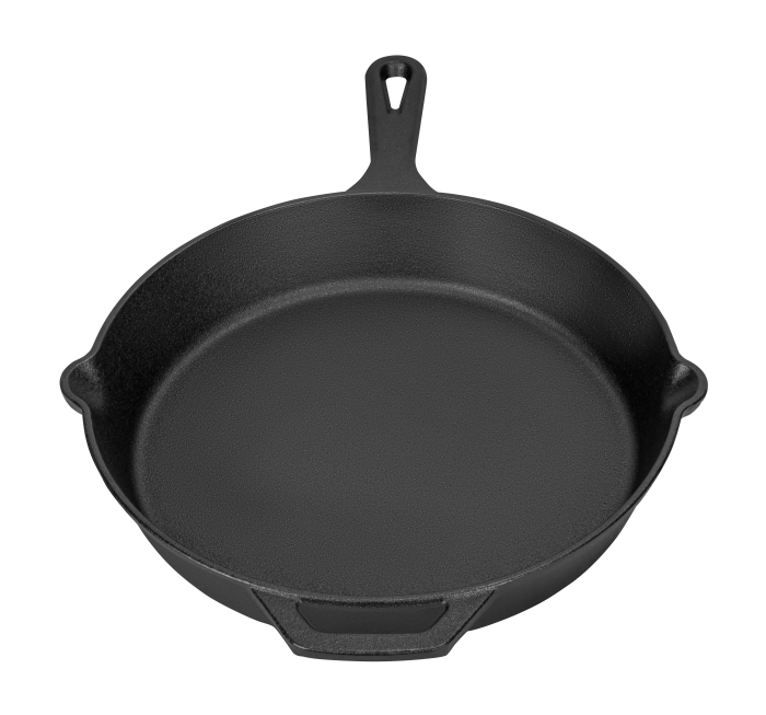 Tigaie din fonta 31 cm pentru prajit carne si legume, tigaie grea compatibila cu inductie, gaz si cuptor (KD4415) [5]