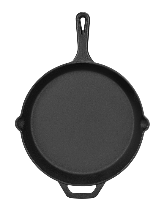 Tigaie din fonta 31 cm pentru prajit carne si legume, tigaie grea compatibila cu inductie, gaz si cuptor (KD4415) [6]