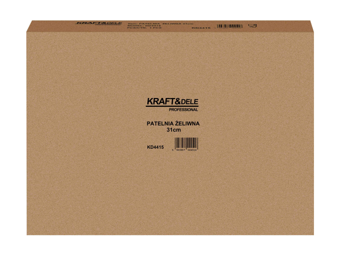 Tigaie din fonta 31 cm pentru prajit carne si legume, tigaie grea compatibila cu inductie, gaz si cuptor (KD4415) [12]