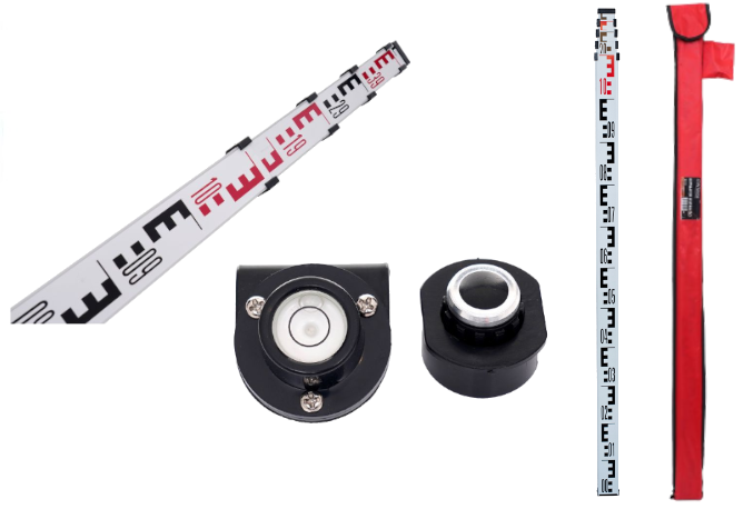 Tija rigla brat dispozitiv telescopic 5m masurare inaltime nivelare cu bula (KD1097) [1]