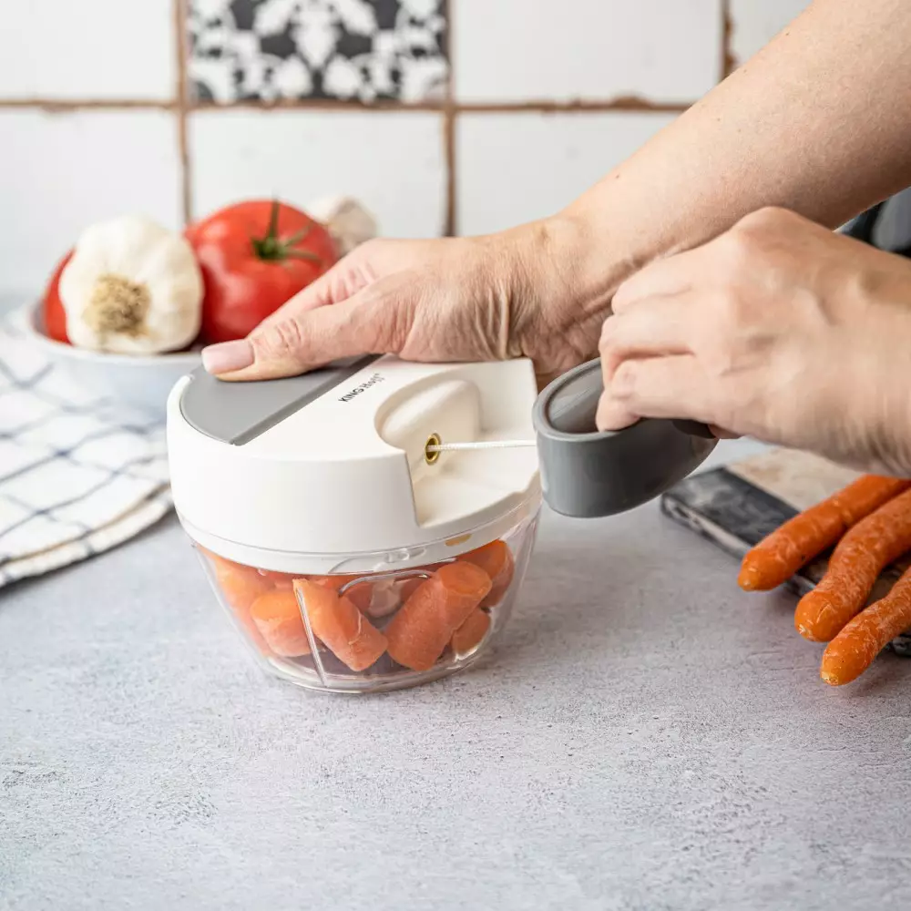 Tocator de mana de bucatarie alb cu elemente gri 400ml (KH-1881) [11]