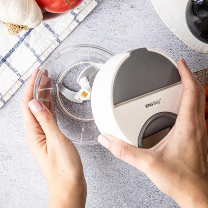 Tocator de mana de bucatarie alb cu elemente gri 400ml (KH-1881) [23]