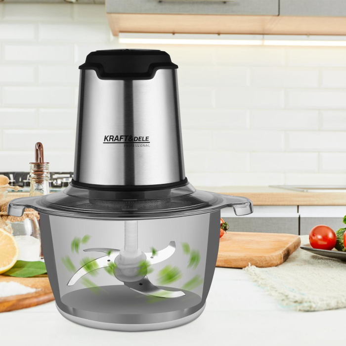 Tocator electric carne si legume 2 L 350W cu bol inox si lame otel inoxidabil (KD4121) [8]