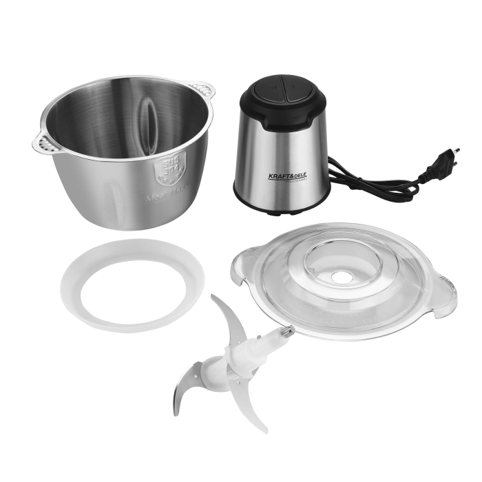 Tocator electric carne si legume 2 L 350W cu bol inox si lame otel inoxidabil (KD4121) [21]