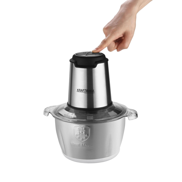 Tocator electric carne si legume 2 L 350W cu bol inox si lame otel inoxidabil (KD4121) [25]