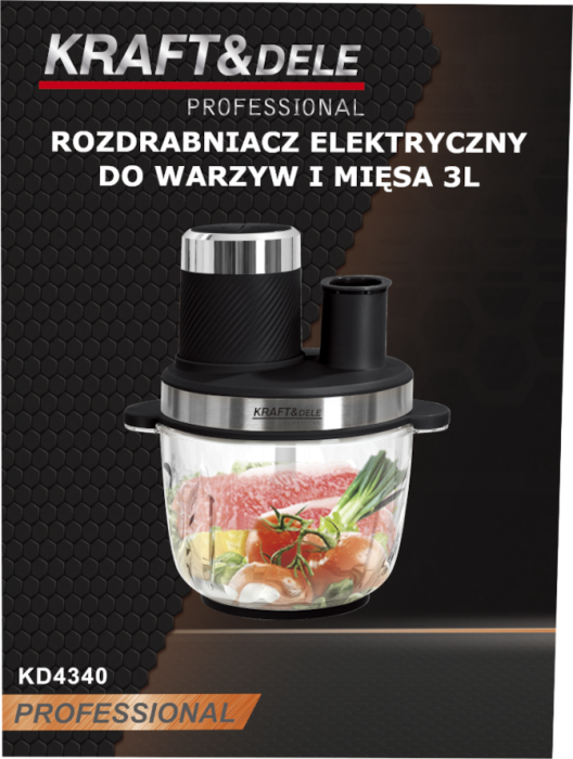 Tocator electric multifunctional 3L, 550 W, 4 lame, pentru carne si legume (KD4340) [15]