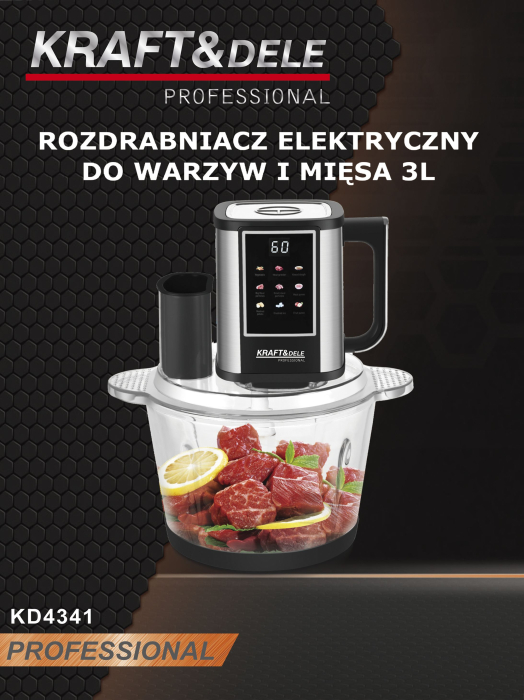 Tocator electric multifunctional 3L, 550 W, pentru carne si legume (KD4341) [14]