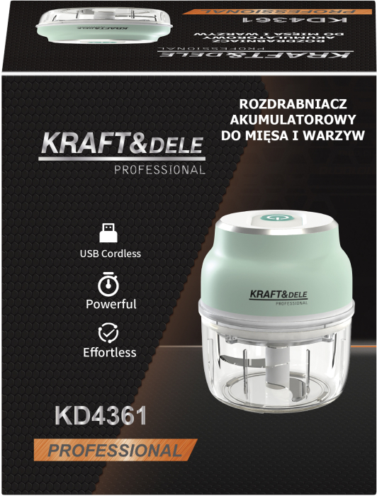 Tocator fara fir 150 ml cu 3 lame din inox si acumulator 2500 mAh (KD4361) [14]