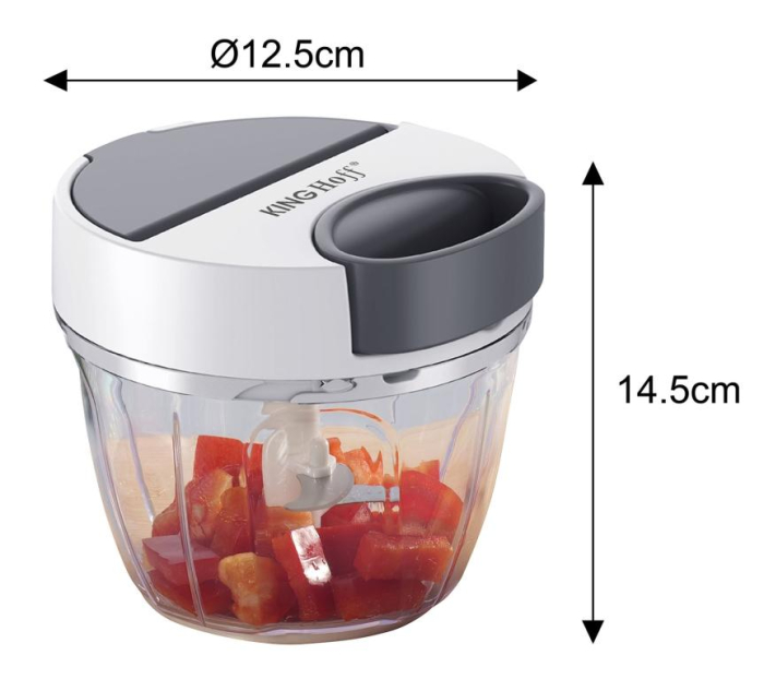 Tocator manual de bucatarie cu snur gri 900ml (KH-1882) [2]