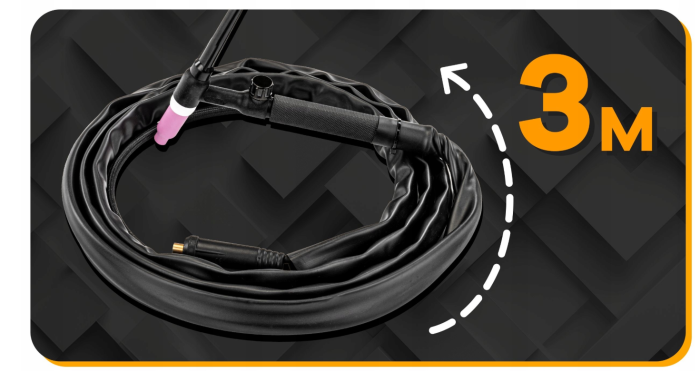 Torta sudura TIG Lift 10-300A, WP-17V, 3m, compatibila MMA si TIG AC/DC PM1300 (PM-USP-1625.3L) [5]