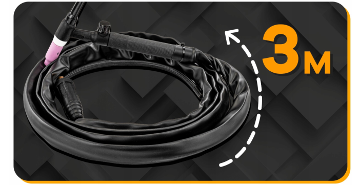 Torta sudura TIG Lift 10-300A, WP-17V, 3m, conector 35-50, compatibila MMA si TIG AC/DC PM1301 (PM-USP-3550.3L) [5]