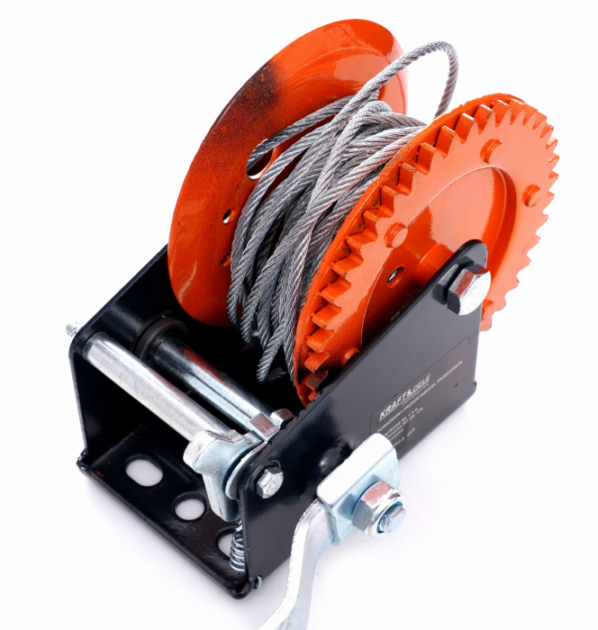 Troliu cu manivela franghie sufa de otel 1588 kg (KD1313) [8]