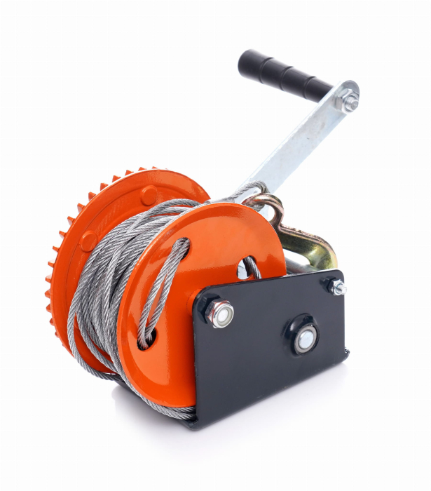 Troliu cu manivela franghie sufa de otel 1588 kg (KD1313) [2]