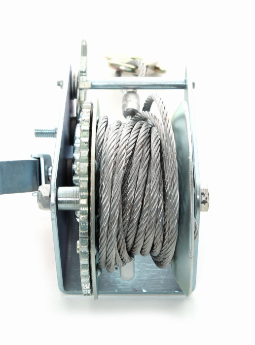 Troliu cu manivela franghie sufa de otel 900 kg (KD1121) [12]