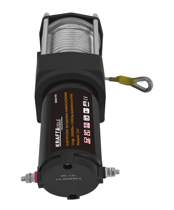 Troliu electric auto 12V 1500W cu forta de tractare 1361 kg si telecomanda wireless (KD2195) [4]
