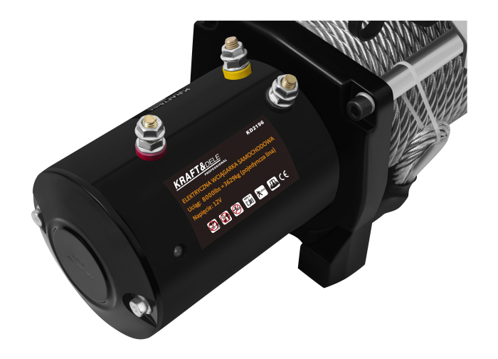Troliu electric auto 12V 4500W cu forta de tractare 3629 kg si cablu de otel 28 m (KD2196) [10]