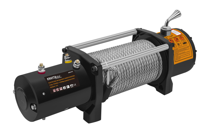 Troliu electric auto 12V 4700W cu forta de tractare 4310 kg si telecomanda (KD2197) [2]
