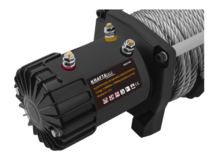 Troliu electric auto 12V 5000W cu forta de tractare 5900 kg si telecomanda (KD2198) [4]